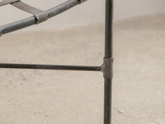 1960s Curved Lattice Iron Stool 02