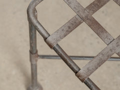 1960s Curved Lattice Iron Stool 02