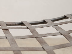 1960s Curved Lattice Iron Stool 02