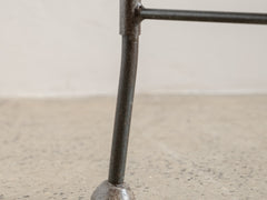 1960s Curved Lattice Iron Stool 02