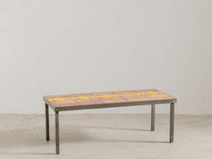 1950s Ceramic Topped Metal Coffee Table