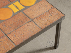 1950s Ceramic Topped Metal Coffee Table