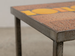 1950s Ceramic Topped Metal Coffee Table
