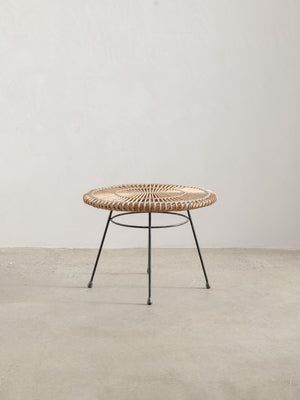 1960s Bamboo & Metal Table attributed to Colette Gueden