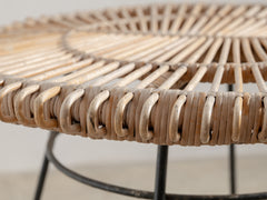 1960s Bamboo & Metal Table attributed to Colette Gueden