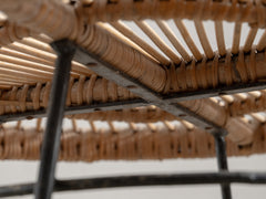 1960s Bamboo & Metal Table attributed to Colette Gueden