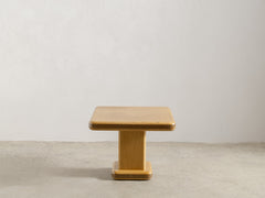 1980s Wooden Pedestal Side Table