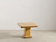 1980s Wooden Pedestal Side Table