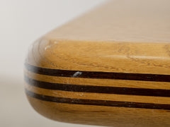 1980s Wooden Pedestal Side Table