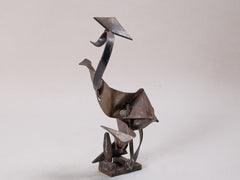 1960s Brutalist Abstract Metal Sculpture