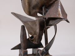 1960s Brutalist Abstract Metal Sculpture