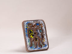 1960s Los Cyclades Framed Ceramic Plaque