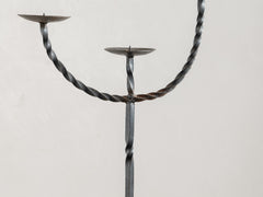1950's Brutalist Iron Candelabra