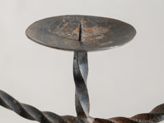 1950's Brutalist Iron Candelabra