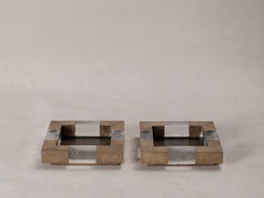 1960s Brass and Glass Dish