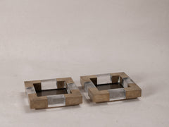 1960s Brass and Glass Dish