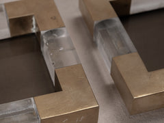 1960s Brass and Glass Dish