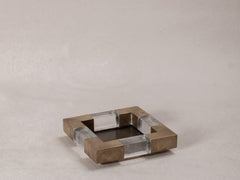 1960s Brass and Glass Dish