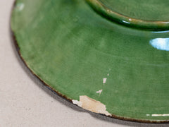 Vintage Green Glazed Plate