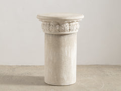 Vintage Cement Plinth with Acanthus Detail