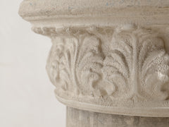 Vintage Cement Plinth with Acanthus Detail
