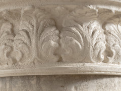 Vintage Cement Plinth with Acanthus Detail