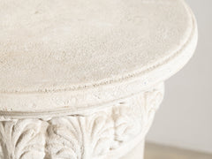 Vintage Cement Plinth with Acanthus Detail