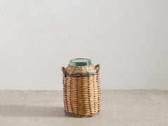 1950s Marjorcan Glass & Cane Vessel 01