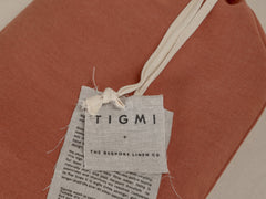 Embroidered Linen Bedspread, Clay