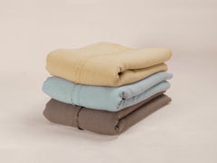 Embroidered Linen Bedspread,  Butter