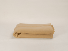 Embroidered Linen Bedspread,  Butter