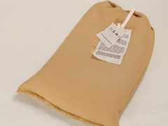 Embroidered Linen Bedspread,  Butter