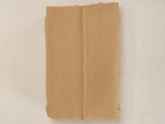 Embroidered Linen Bedspread,  Butter