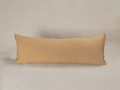 Embroidered Linen Lumbar Cushion,  Butter