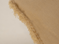 Embroidered Linen Lumbar Cushion,  Butter