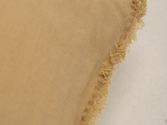 Embroidered Linen Lumbar Cushion,  Butter