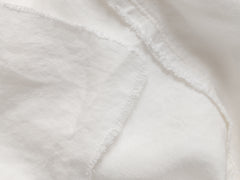 Embroidered Linen Bedspread, Chalk