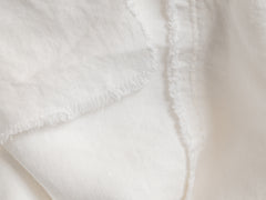 Embroidered Linen Bedspread, Chalk