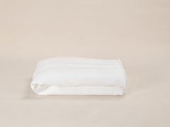 Embroidered Linen Bedspread, Chalk