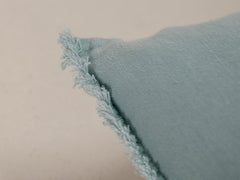 Embroidered Linen Lumbar Cushion,  Celeste
