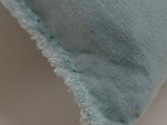 Embroidered Linen Lumbar Cushion,  Celeste