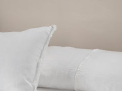 Embroidered Linen Bedspread, Chalk