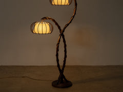 1960s Bamboo Floor Lamp