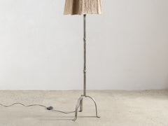 1920s Iron and Jute Floor Lamp