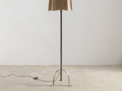 1920s Iron and Jute Floor Lamp
