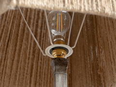 1920s Iron and Jute Floor Lamp