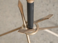 1940s Brass & Leather Floor Lamp