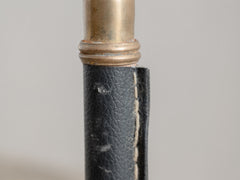 1940s Brass & Leather Floor Lamp