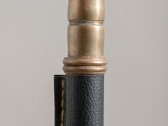 1940s Brass & Leather Floor Lamp