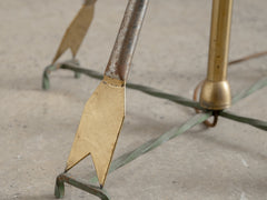 1920s Brass Floor Lamp with Arrow Base
